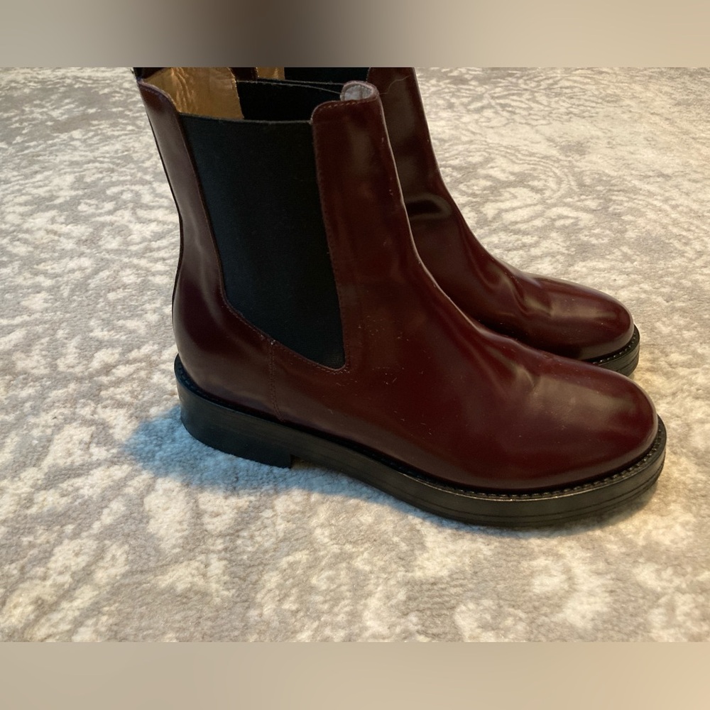 J. Crew Burgundy Chelsea Boots